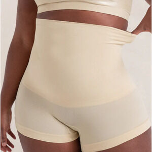 Shapermint Beige Chai Medium High Waisted Shaper Boyshort 18437 Shapewear Light